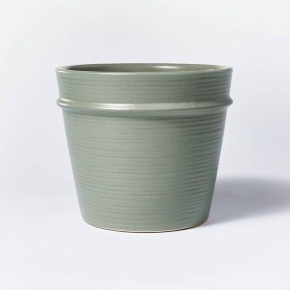 Studio‎ McGee 7x8 Earthenware Tabletop Planter Gray Green - Threshold - Picture 1 of 7